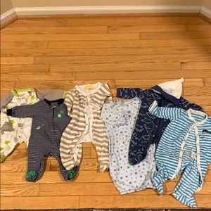 6 pairs of Baby Boy Pajamas (3m)